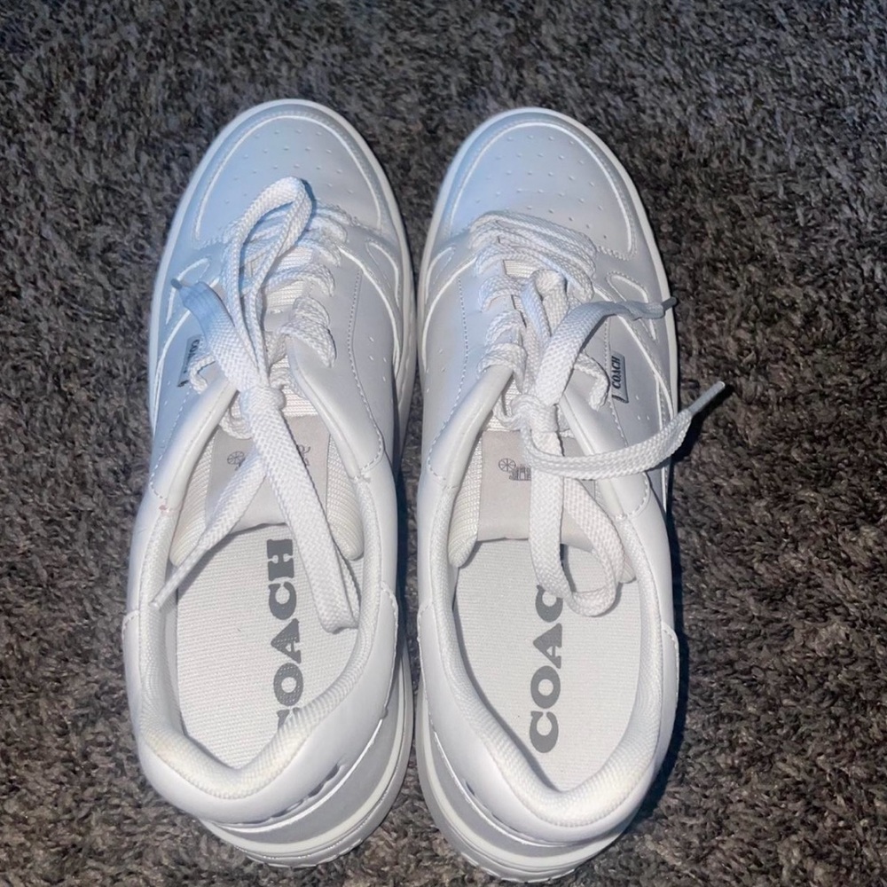 Coach Classic White Lace-Up Sneakers